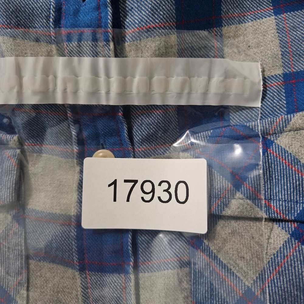 J Crew Women‎ Size 6 Blue Grey Plaid Flannel Button Up Shirt Long Sleeve Cotton - Picture 9 of 9